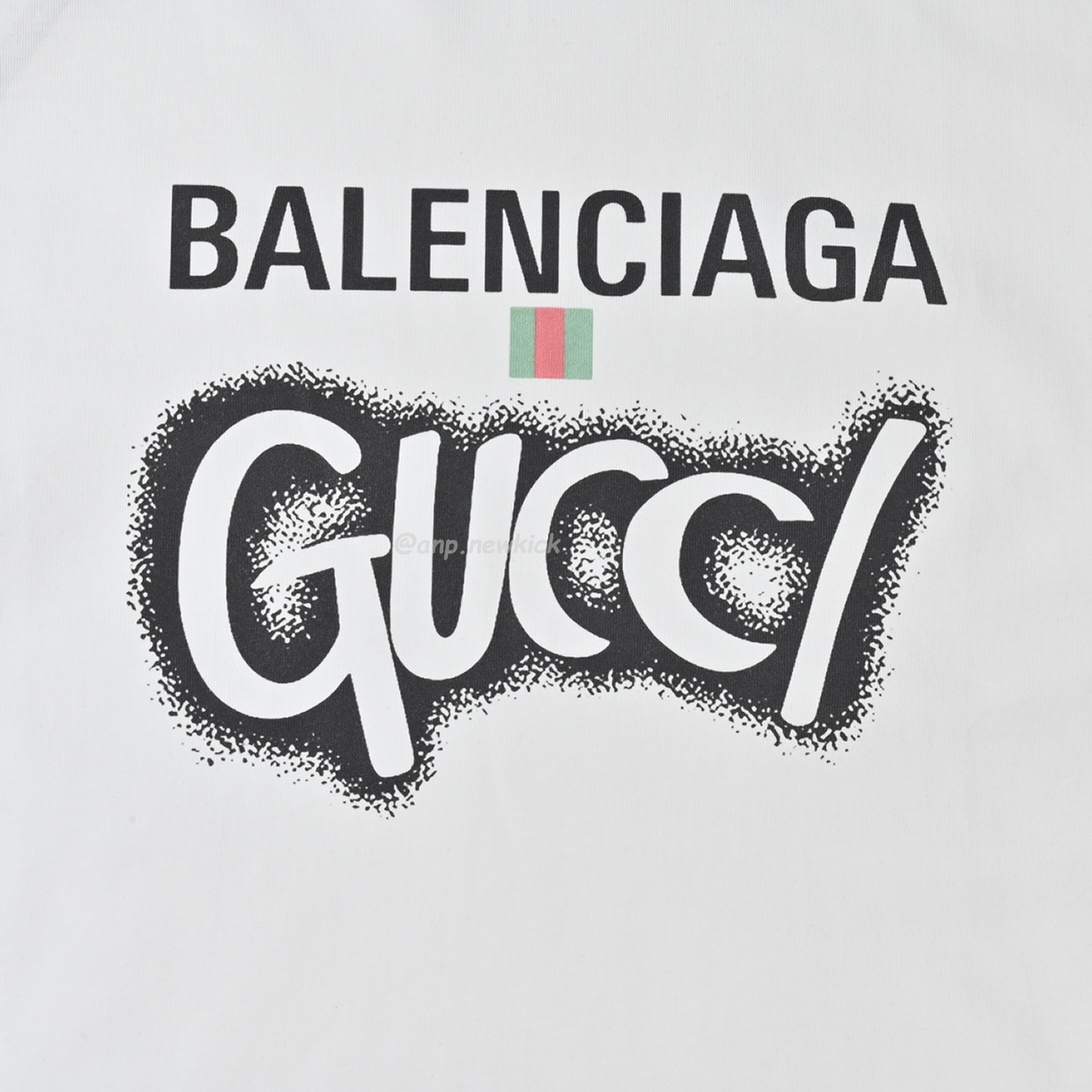 Balenciaga X Gucci Co Branded Double B Letter Printed Logo Printed Short Sleeved T Shirt (12) - newkick.app